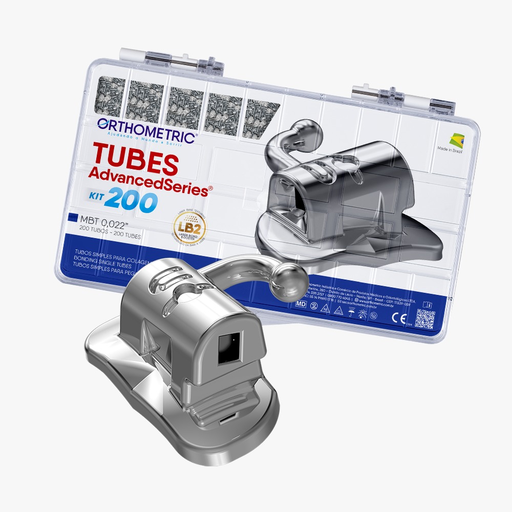 TUBOS BONDEABLES ADVANCED MBT 0.022" PAQUETE DE 200 UNIDADES ORTHOMETRIC REF. 20.12.2146
