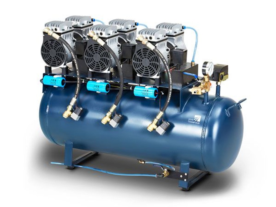 COMPRESOR DENTAL 3 CABEZAS 1650W 90L TANQUE DE ACERO JOIN CHAMP REF. ZC300-3